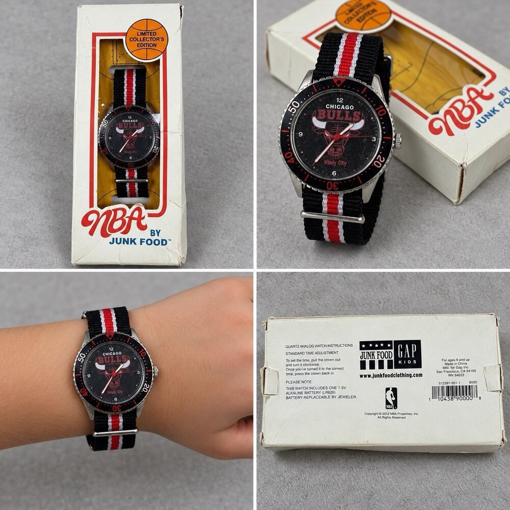 Junk Food Gap Kids Chicago Bulls NBA Watch Limited Collectors Edition Box 2012